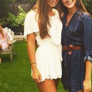 Free people romper size small cream color